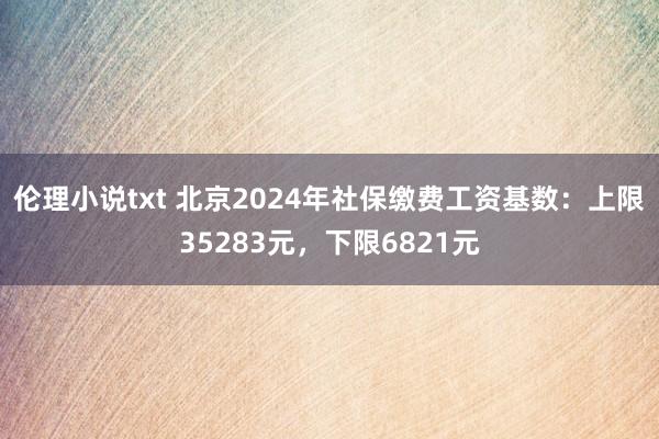 伦理小说txt 北京2024年社保缴费工资基数：上限35283元，下限6821元