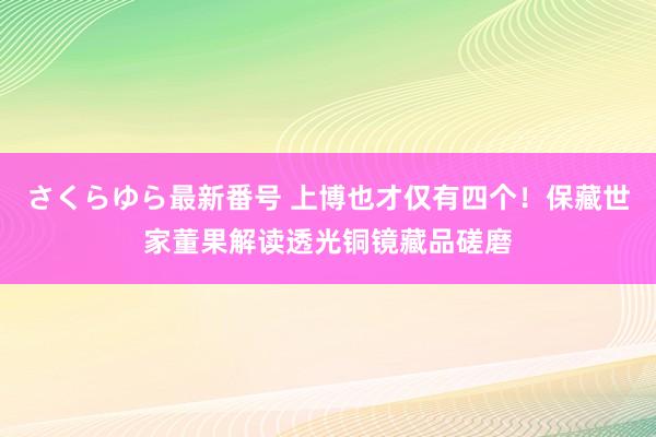 さくらゆら最新番号 上博也才仅有四个！保藏世家董果解读透光铜镜藏品磋磨