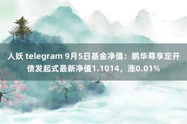 人妖 telegram 9月5日基金净值：鹏华尊享定开债发起式最新净值1.1014，涨0.01%